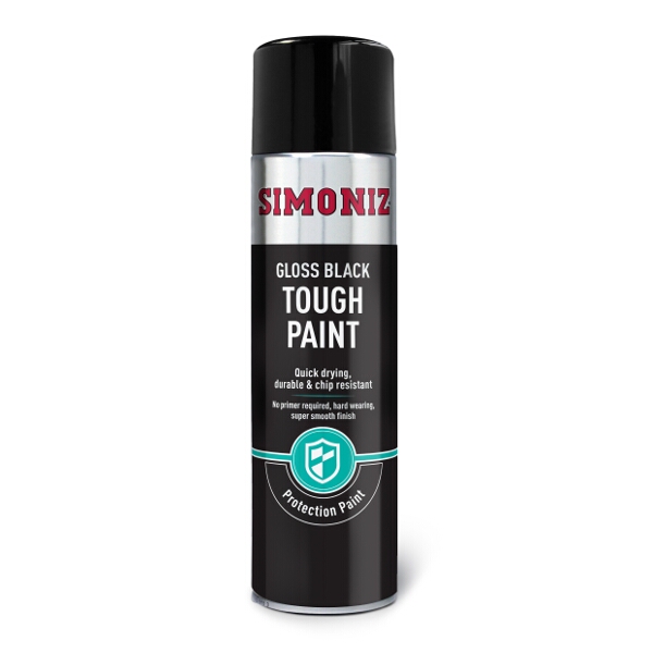 Simoniz Tough Black Gloss Spray Paint 500ml