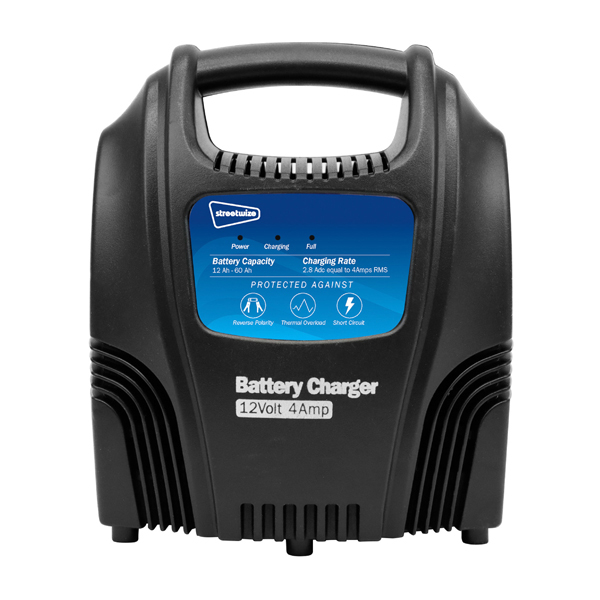 Streetwize Battery Charger - 4 amp