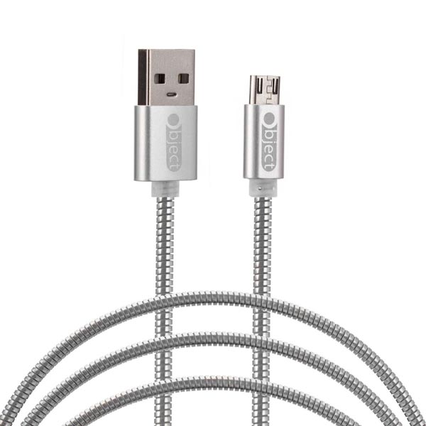 Object Metallic Micro (Android) Cable Silver