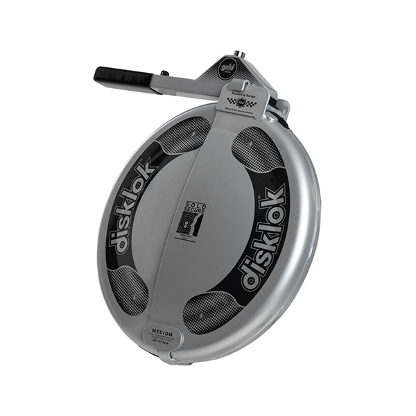 DISKLOK Gold Edition Steering Lock Silver Medium (39-41.5cm)