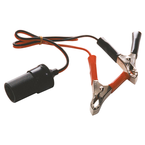 Carpoint 12V Cigarette Lighter Socket with Battery Clamps  (10A)