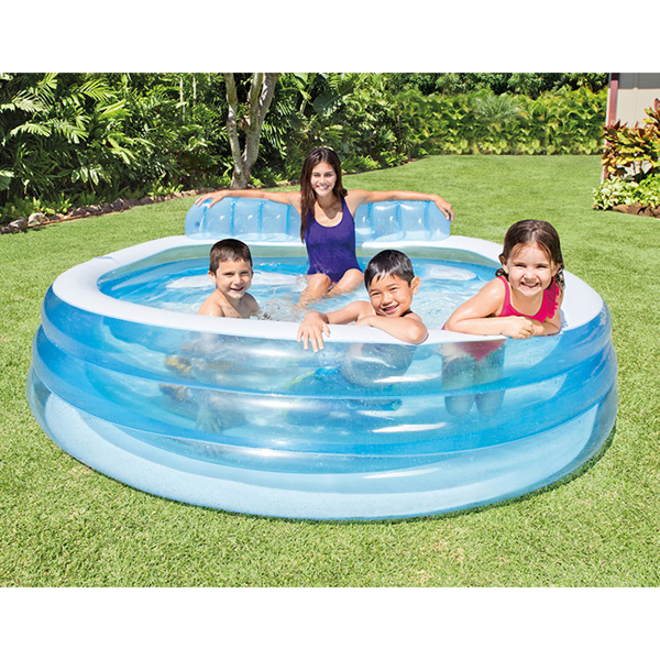 N/C Swimming Pool Outdoor Water Party,Multiple Sizes Family Blow Up Easy Set Kiddie Summer Tub Backyard Inflatable Swim Center Family Lounge Pool for Kids Adults Garden 