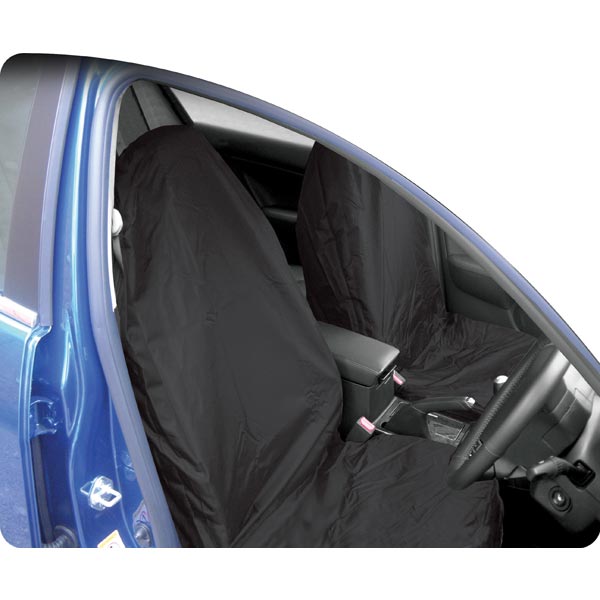 Streetwize Heavy Duty Waterproof Front Seat Protectors Pairs in Black