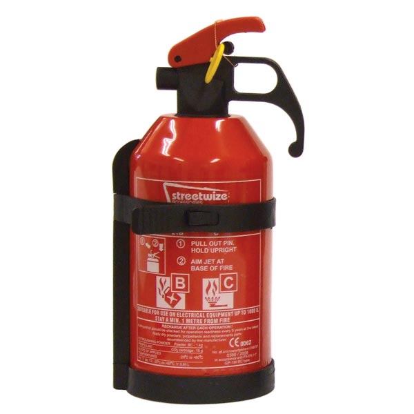 Streetwize Fire Extinguishers  (EN3/CE62 Standard) - 1 kg Dry Powder BC