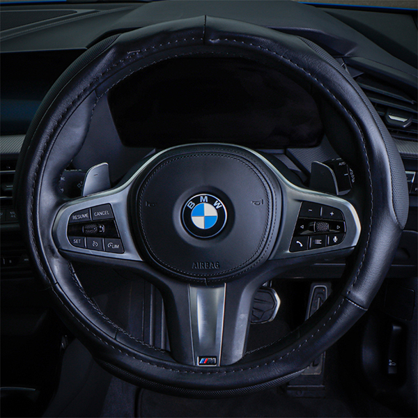 Streetwize Luxury Steering wheel Cover - Black Jumbo Grip