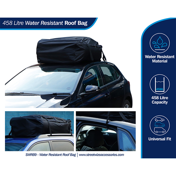 Streetwize Water Resistant Roof Bag 135x79x43cm 458 Litre