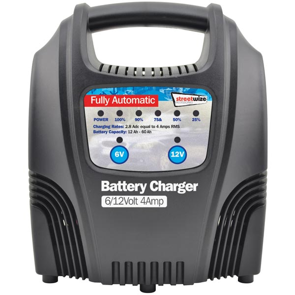 Streetwize 4 Amp Fully Automatic Battery Charger (6/12v )