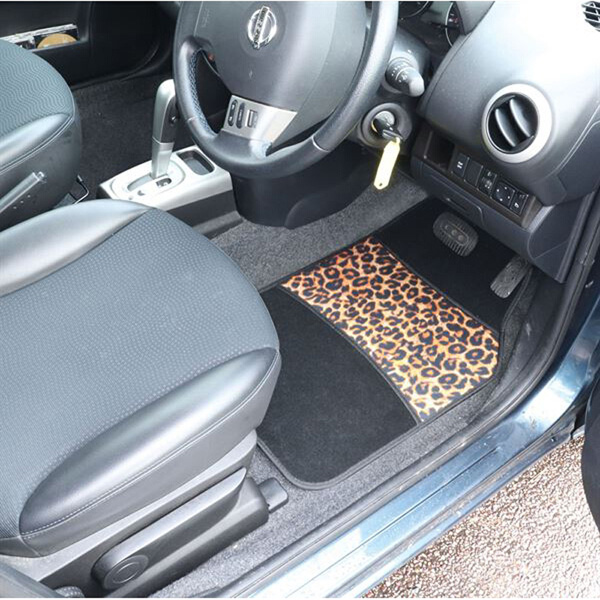 Streetwize Leopard Print Carpet Mat set