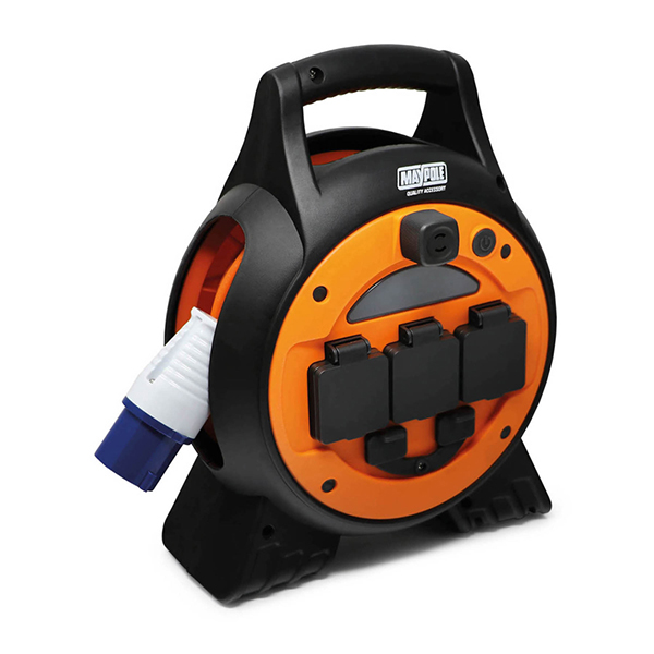 Maypole Mobile Mains Roller Power Unit 15M With Led Light