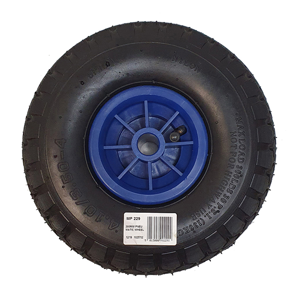 Maypole MP229 260mm Pneumatic Rubber / Plastic Wheel