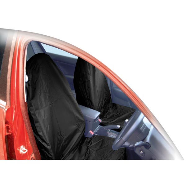 Streetwize Pair Universal Nylon Seat Covers - Black