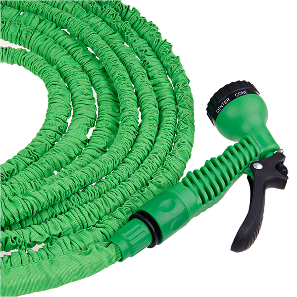 1x Green 15m Flat Hose with Spray Gun - Garden Watering Wall Tap Water Pipe  Long Flexible Retractable Hosepipe Reel Nozzle Set - by Green Blade :  : Garden