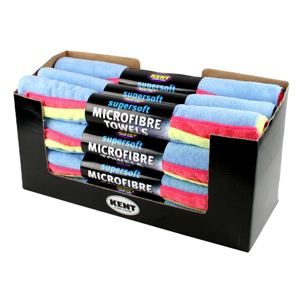 Kent Car Care Supersoft Microfibre Towels 3 per Roll Euro Car Parts