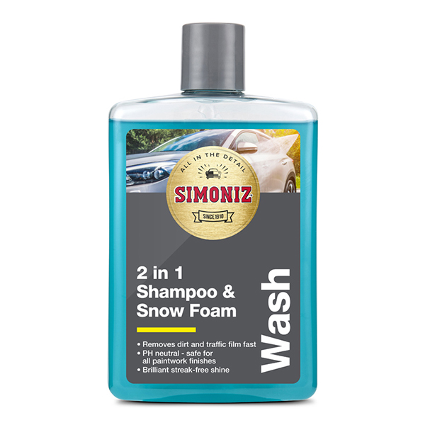 Simoniz 2 In 1 Shampoo And Snow Foam 475ml