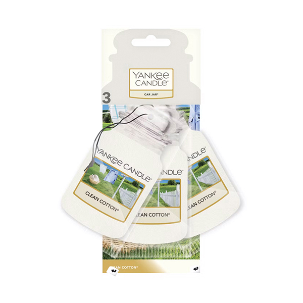 Yankee Candle Car Jar Bonus 3 Pack Clean Cotton