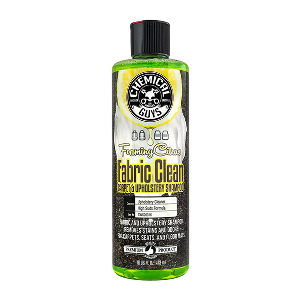 Chemical Guys Foaming Citrus Fabric Clean Carpet & Upholstery Shampoo (16oz)