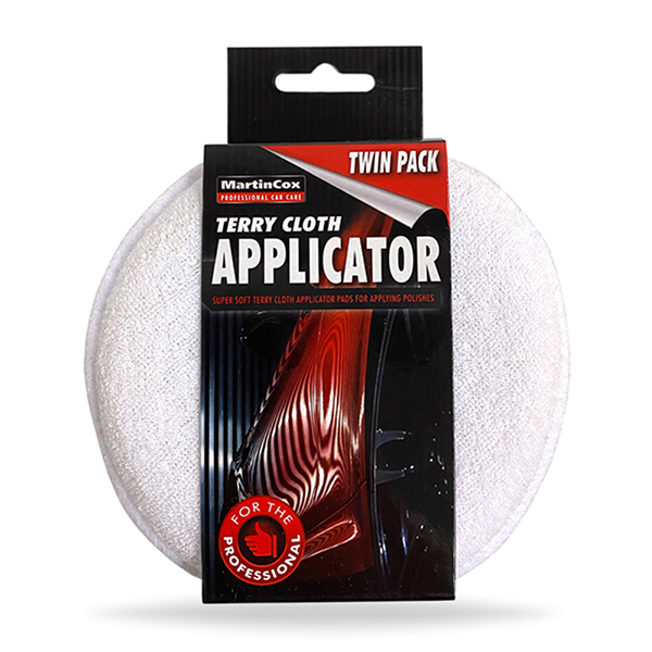 Martin Cox Terry Towel Soft Cotton Polish Applicator Twin Pack