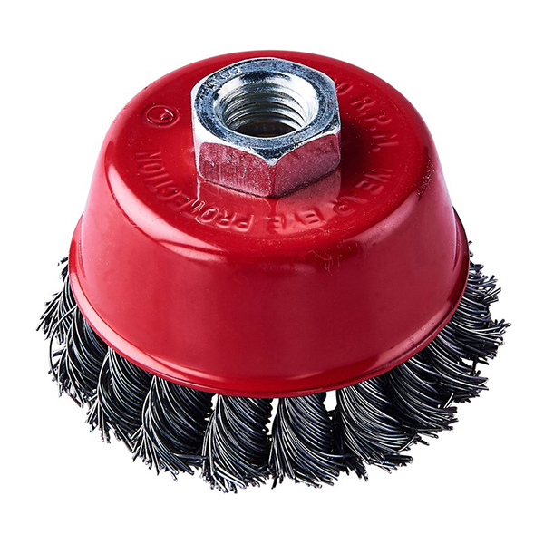 amtech 80mm (3") Twist knot wire cup brush