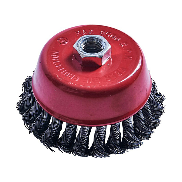 amtech 100mm (4") Twist knot wire cup brush