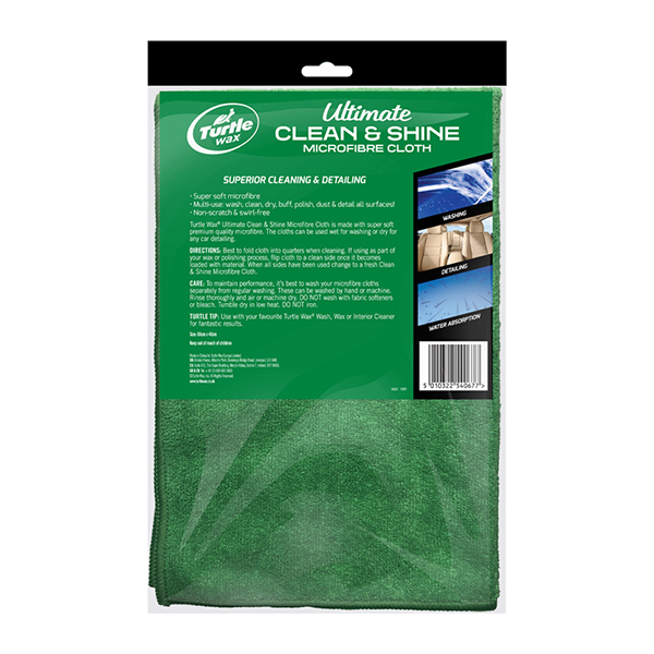 Turtlewax Ultimate Clean & Shine Microfibre Cloths 3 Pack