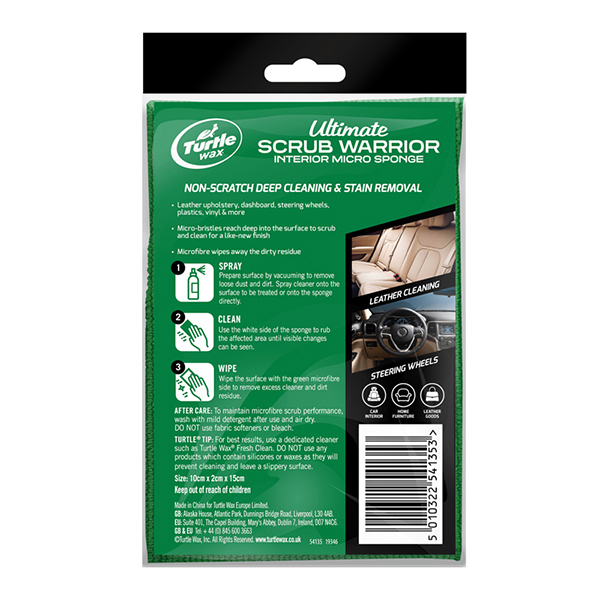 Turtlewax Ultimate Scrub Warrior Interior Micro Sponge