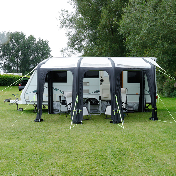 Streetwize Skyliner 420 Single Inflation Point Porch Awning - Black/Silver