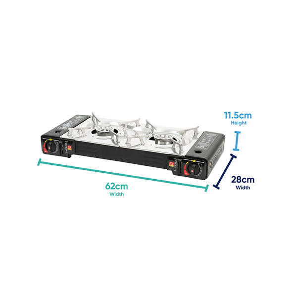 Streetwize Double Burner Portable Gas Stove
