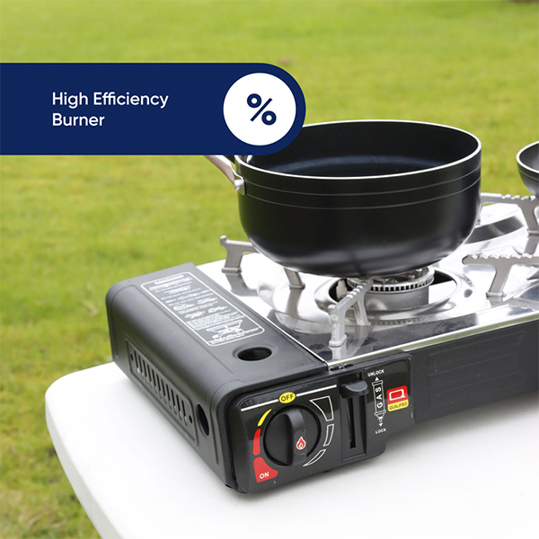 Streetwize Double Burner Portable Gas Stove