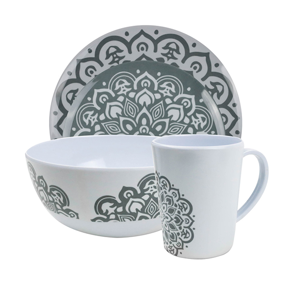 Streetwize 16 Piece Melamine Set Caravan Camping - Mandala