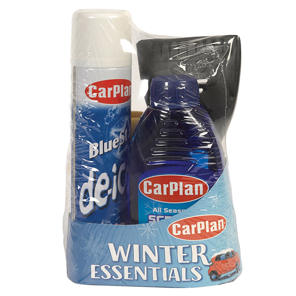 Carplan Winter Essentials Kit - Inc. De-Icer, Screenwash, Scraper, Demister Pad