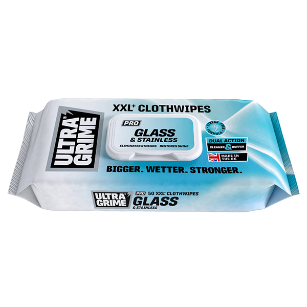 Pro Glass & Stainless XXL Clothwipes 50 Pack