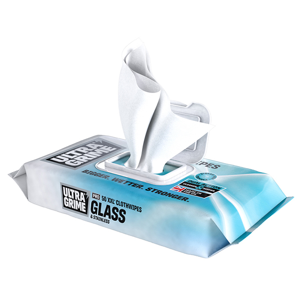 Pro Glass & Stainless XXL Clothwipes 50 Pack