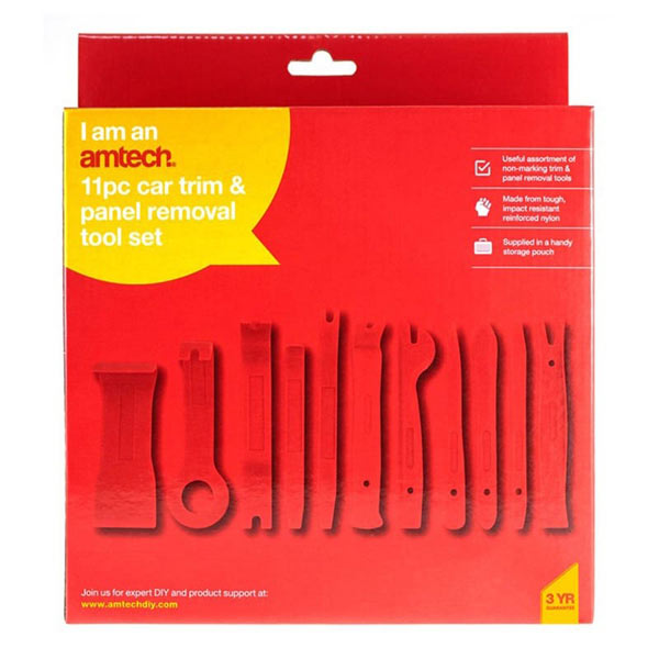 amtech 11Pc Car Trim And Panel Removal Tool Kit