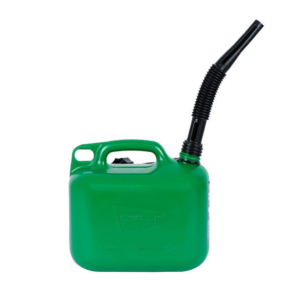 Streetwize 5L Plastic Green Fuel Can (Unleaded)