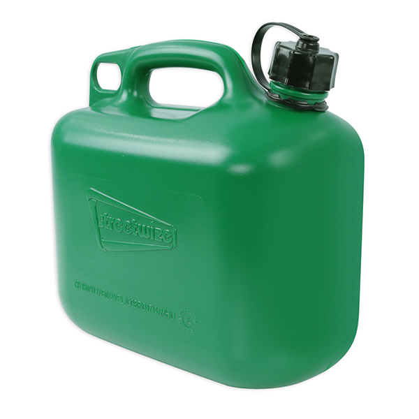 Streetwize 5L Plastic Green Fuel Can (Unleaded)