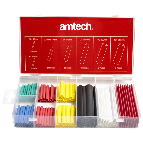 amtech 127pc Colour Shrink Wrap Assortment