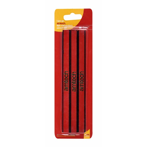 amtech 6pc Hardwood Carpenters Pencils