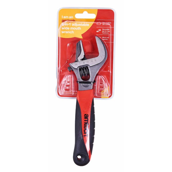 amtech 2-In-1 Adjustable Wide Mouth Wrench