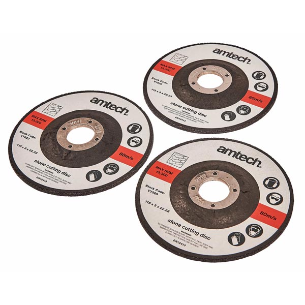 amtech 3pc 115mm Stone Cutting Disc