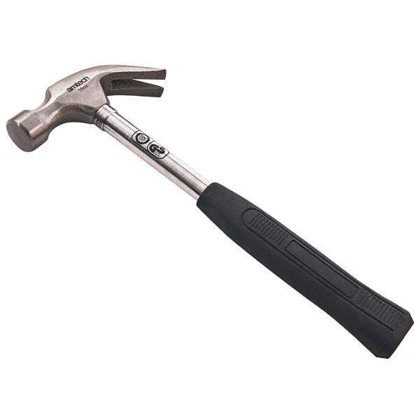 amtech 16Oz Polished Gs Claw Hammer - Steel Shaft