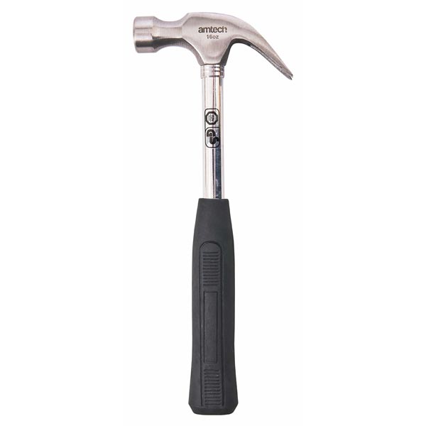 amtech 16Oz Polished Gs Claw Hammer - Steel Shaft