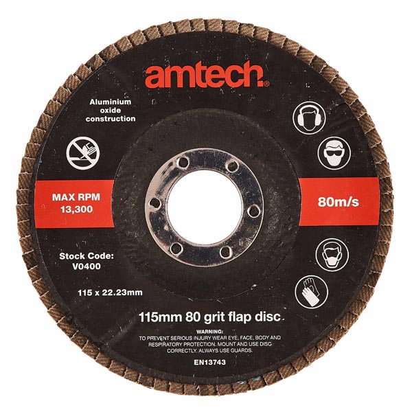 amtech 115mm Flap Disc (80 Grit)