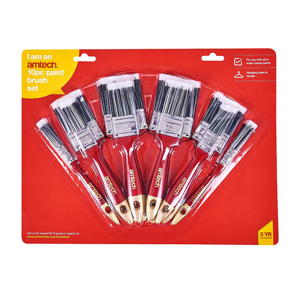 amtech 10pc Paint Brush Set