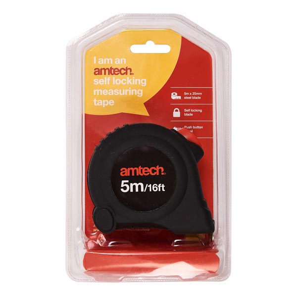 amtech 5M X 25mm Self Locking Measuring Tape