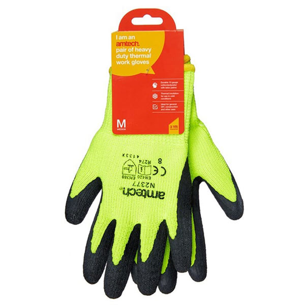 amtech Heavy Duty Thermal Work Gloves Medium Size 8