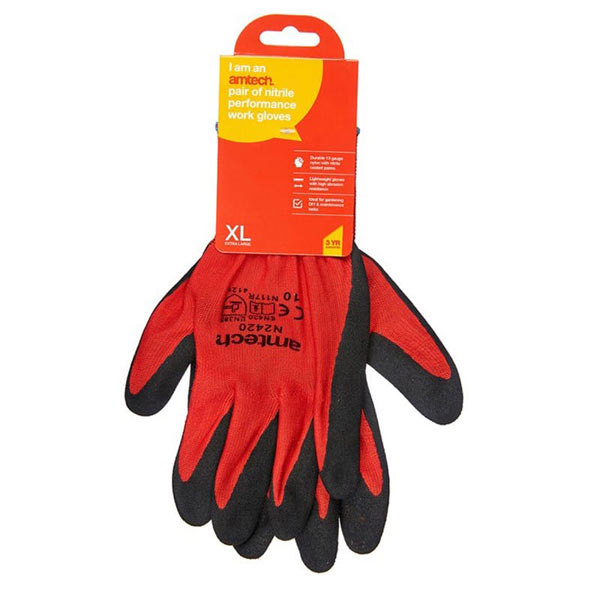 amtech Nitrile Performance Work Gloves XL Size10