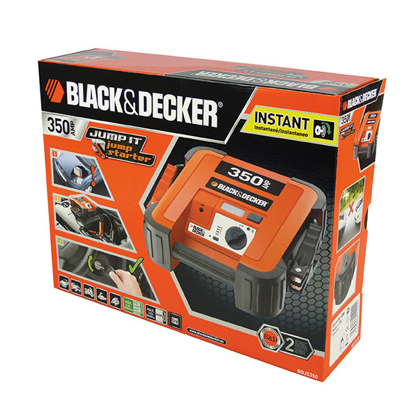 Black & Decker Instant Start Booster Pack 350amp with light Euro