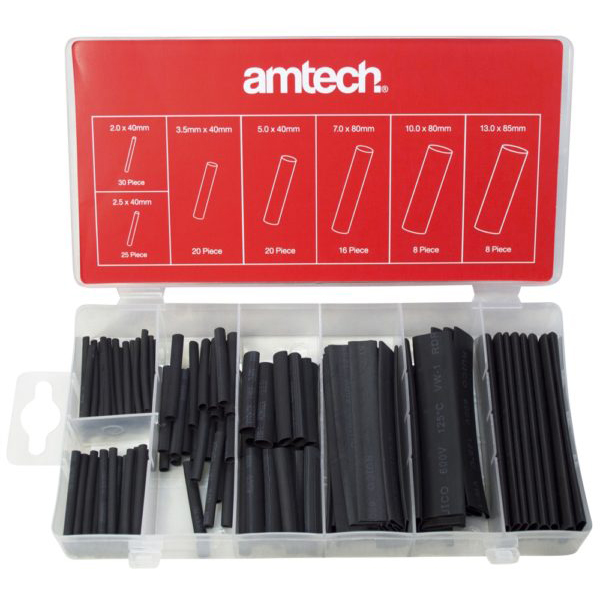 amtech Heat Shrink Wire Wrap Assortment (127 Pieces )