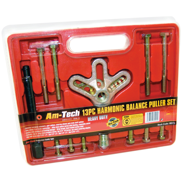 K Tool 70344 Harmonic Balancer Puller, for Most Cars, with Five Sets of  Side Bolts, Made in USA