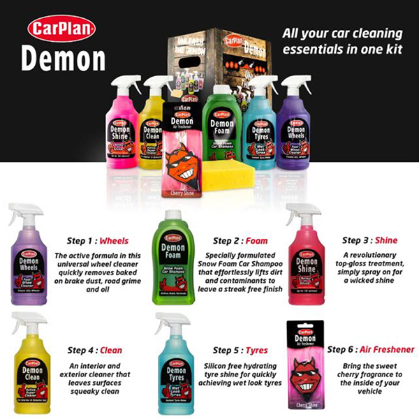 Demon 7 Piece Car Cleaning Kit